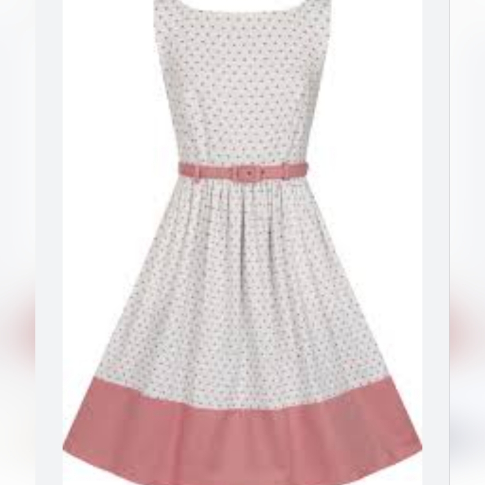 Retro Collectif (ModCloth) Pink and white swing dress